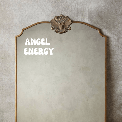 Angel Energy Mirror Decal Sticker - Ingrained Prints