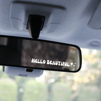 Hello Beautiful Mirror Decal Sticker - Ingrained Prints
