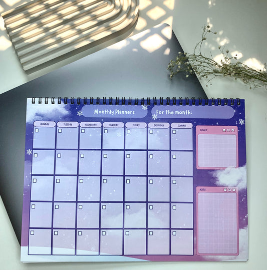 Winter Whispers Monthly Planner - Ingrained Prints