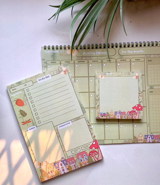 Cottage Dreams Notepad + Planner Combo - Ingrained Prints