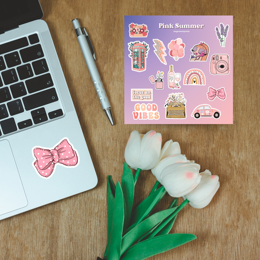 Pink Summer Sticker Sheet