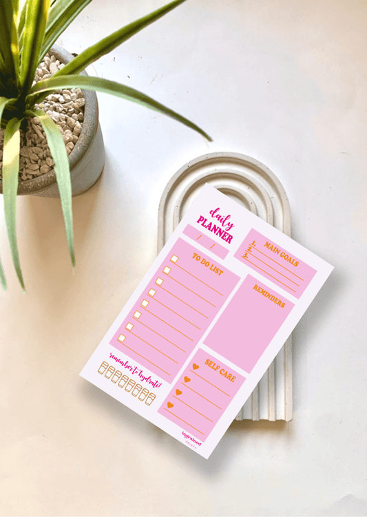 Pretty in Pink Daily Planner - Ingrained Prints