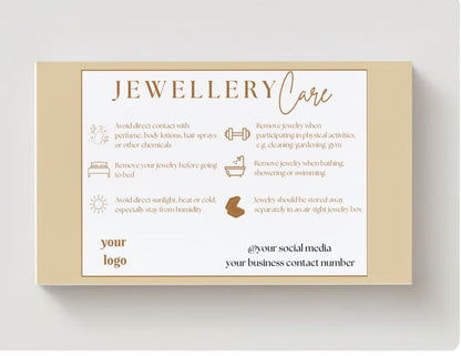 Jewelry Care Card Design #3