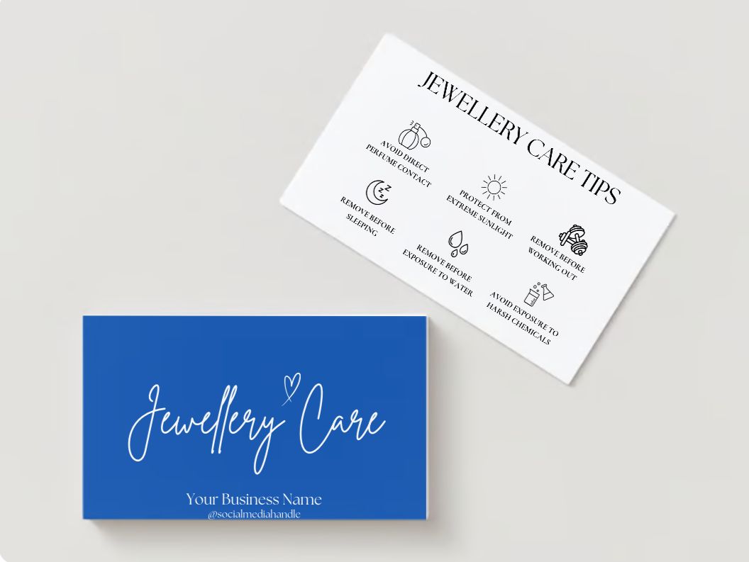 Jewelry Care Card Design #4