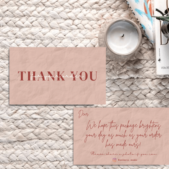 Thankyou Card Design #8 - Ingrained Prints